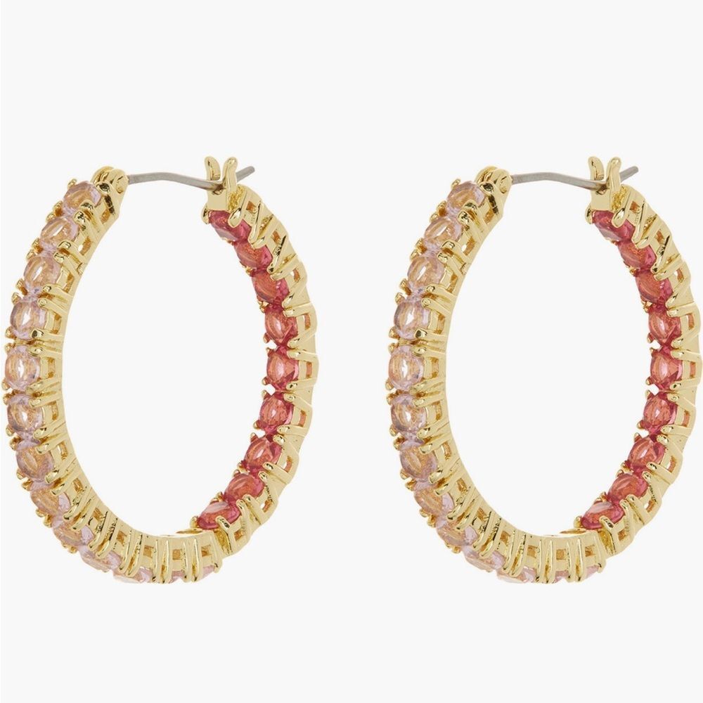 Covet CZ hoop earrings